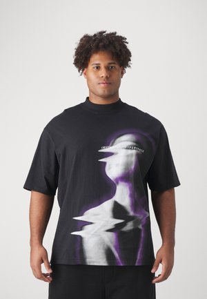 GLITCH OLDSCHOOL UNISEX - Print T-shirt - black