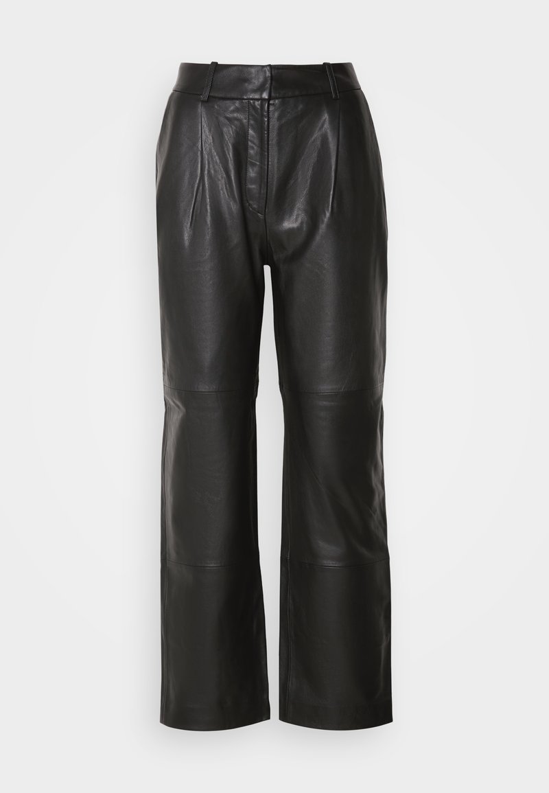 Scotch & Soda Leren broek zwart