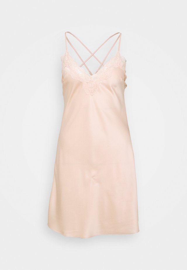 LACE TRIM SATIN NIGHTIE - Negligé - gold