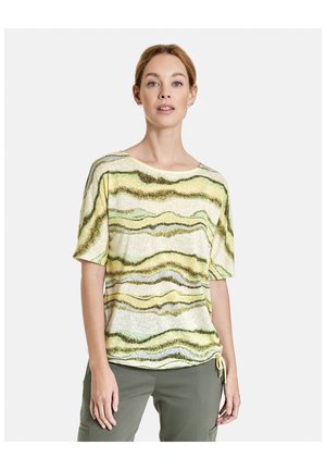 Blouse - grün gelb druck