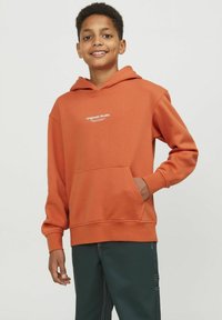 Jack & Jones Junior JORVESTERBRO - Mikina s kapucí - ginger