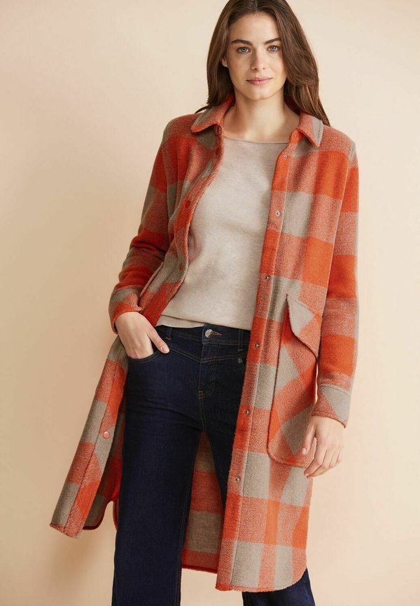 Klassischer Mantel - orange