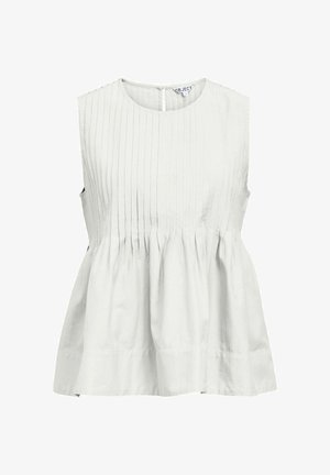 Object, TOP PLEATED PEPLUM - Bluse - cloud dancer