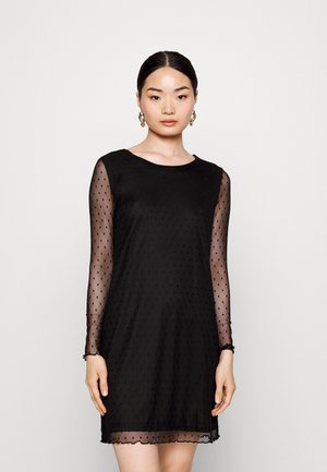 Pieces Petite PCNESH O-NECK SHORT DRESS - Kasdienė suknelė - black