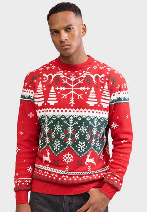 Redefined Rebel SANTA REGULAR FIT - Strickpullover - true red