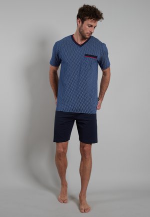 ALAN SET - Pyjama set - blau dunkel uni