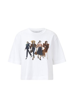 Rich & Royal, GENTLE FIT T-SHIRT WITH WOMEN PRINT - Tričko s potlačou - white