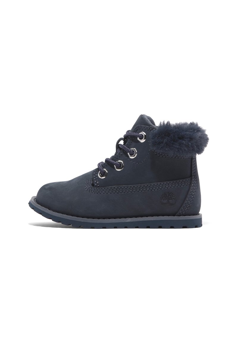 Timberland MID WITH ZIP - Lära-gå-skor - navy nubuck