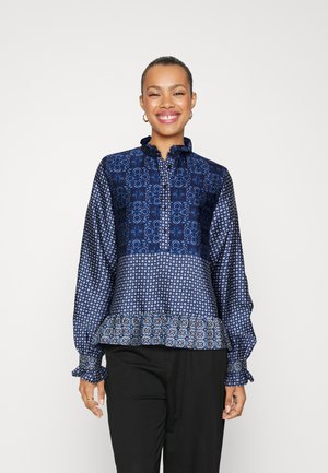 Vero Moda VMLEVI NEW MIDI - Μπλούζα - snow white /dark blue