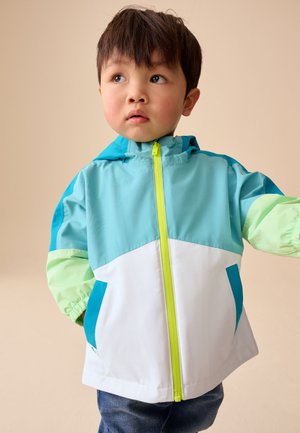 Next, REGULAR FIT - CAGOULE - Waterproof jacket - green colour block