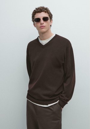 BLEND V-NECK  - Trui - dark brown