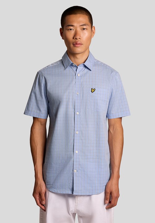 Chemise Homme Lyle & Scott Coton Bleu Manches Longues Taille S (petit) état Impeccable