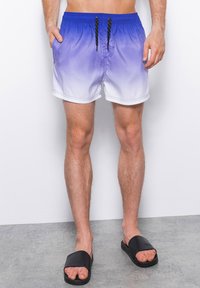 Ombre Plavecké šortky  - deep blue white