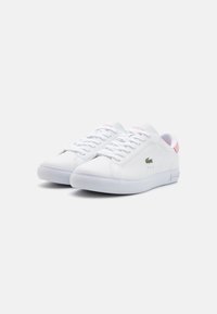 Lacoste POWERCOURT 224 - Treniņu apavi - white/light pink