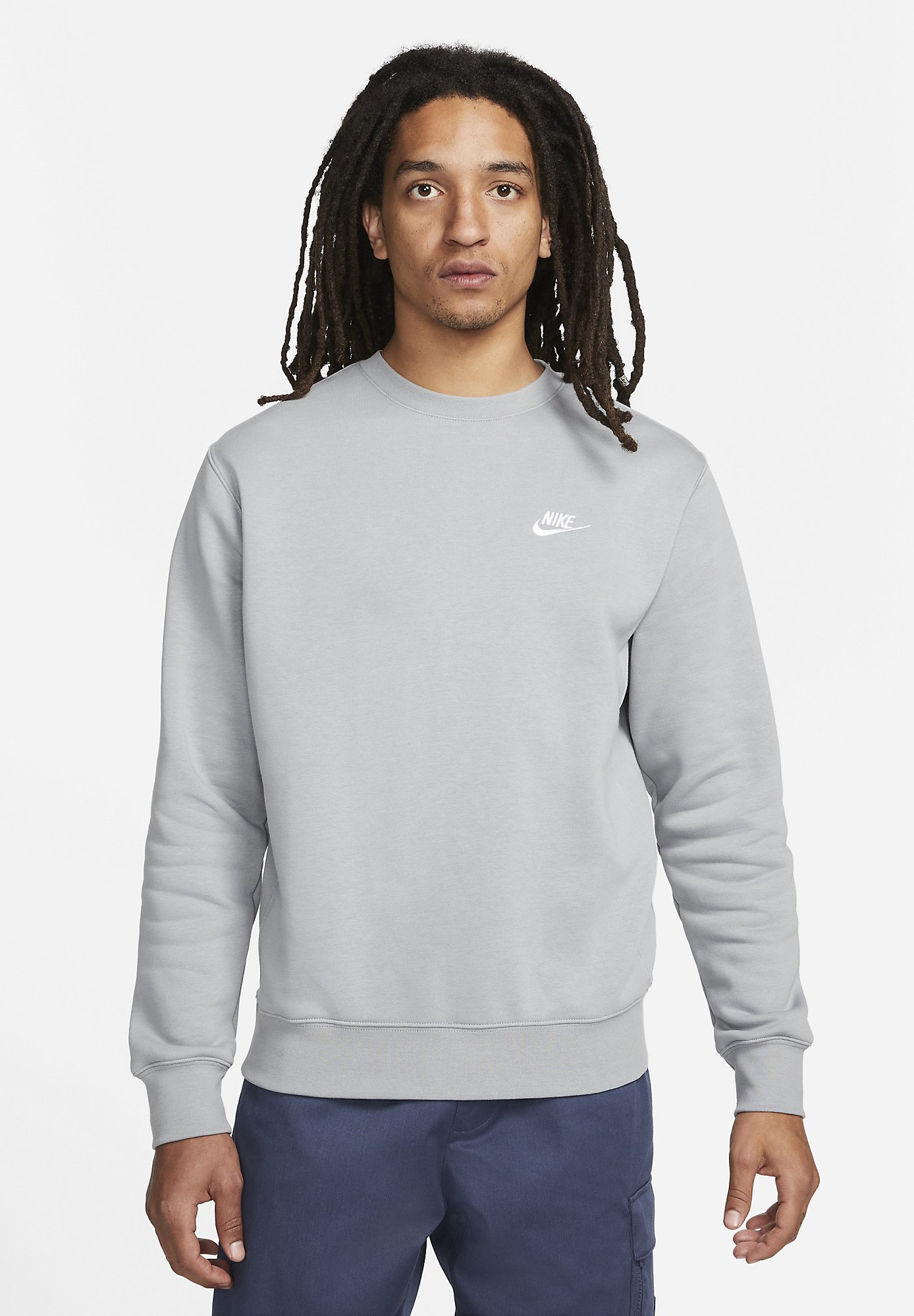 nike club jumper grey