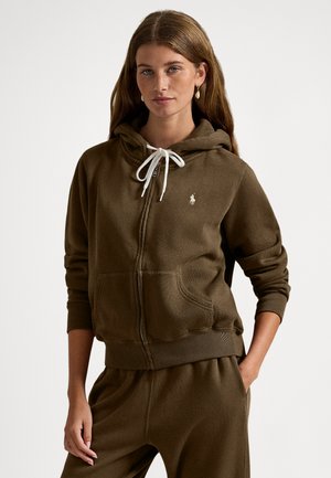 FLEECE FULL ZIP HOODIE - Tröja med dragkedja - york brown