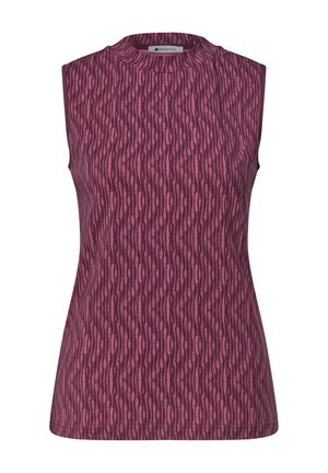 Street One, TOP MIT TURTLE NECK UND PRINT - Débardeur - blush berry