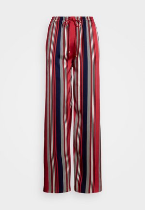 Lauren Ralph Lauren ZIAKASH FULL LENGTH FLAT FRONT - Trousers - red/multi-colored
