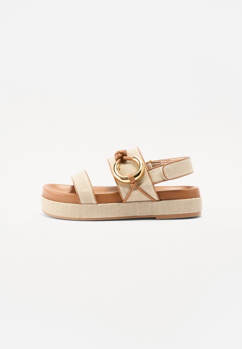Coccinelle - CARMY  - Sandals - natural/cuir, Enlarge