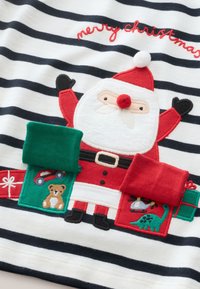 Niewybrane, white/blue santa appliqué