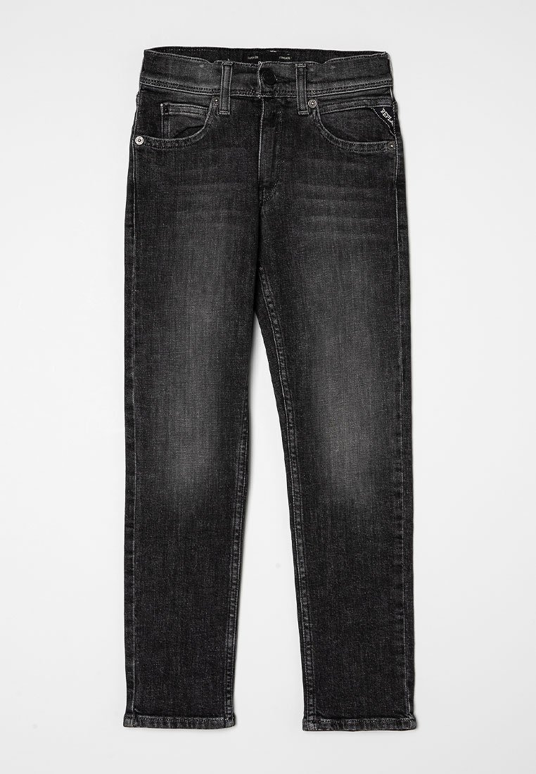 Replay Slim fit jeans donkergrijs