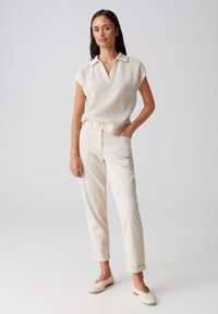 OPUS REGULAR FIT CROCHET - Polo - natural glaze