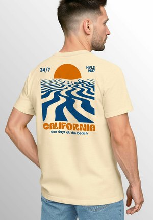 BACK CALIFORNIA BEACH RETRO SOMMER - T-Shirt print - natur