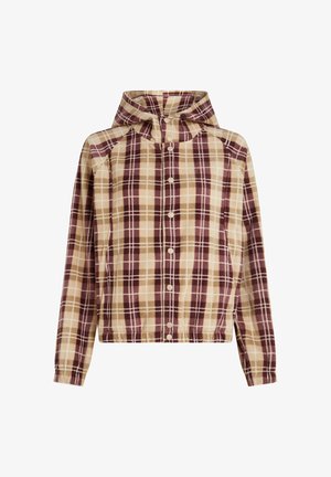 O'Neill, O'RIGINALS SUPERFLEECE HOODIE - Fleecejas - beige check flannel