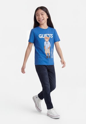 Guess JUNIOR UNISEX - T-shirt imprimé - blue yves
