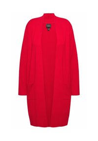 Ulla Popken LONG OPEN FRONT SWEATER - Cardigan - salsa melange