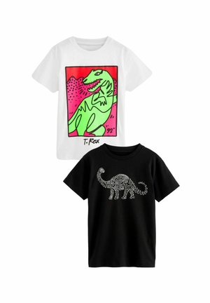 GRAPHIC SHORT SLEEVE 2 PACK STANDARD - Apdrukāts T-krekls - black white dino