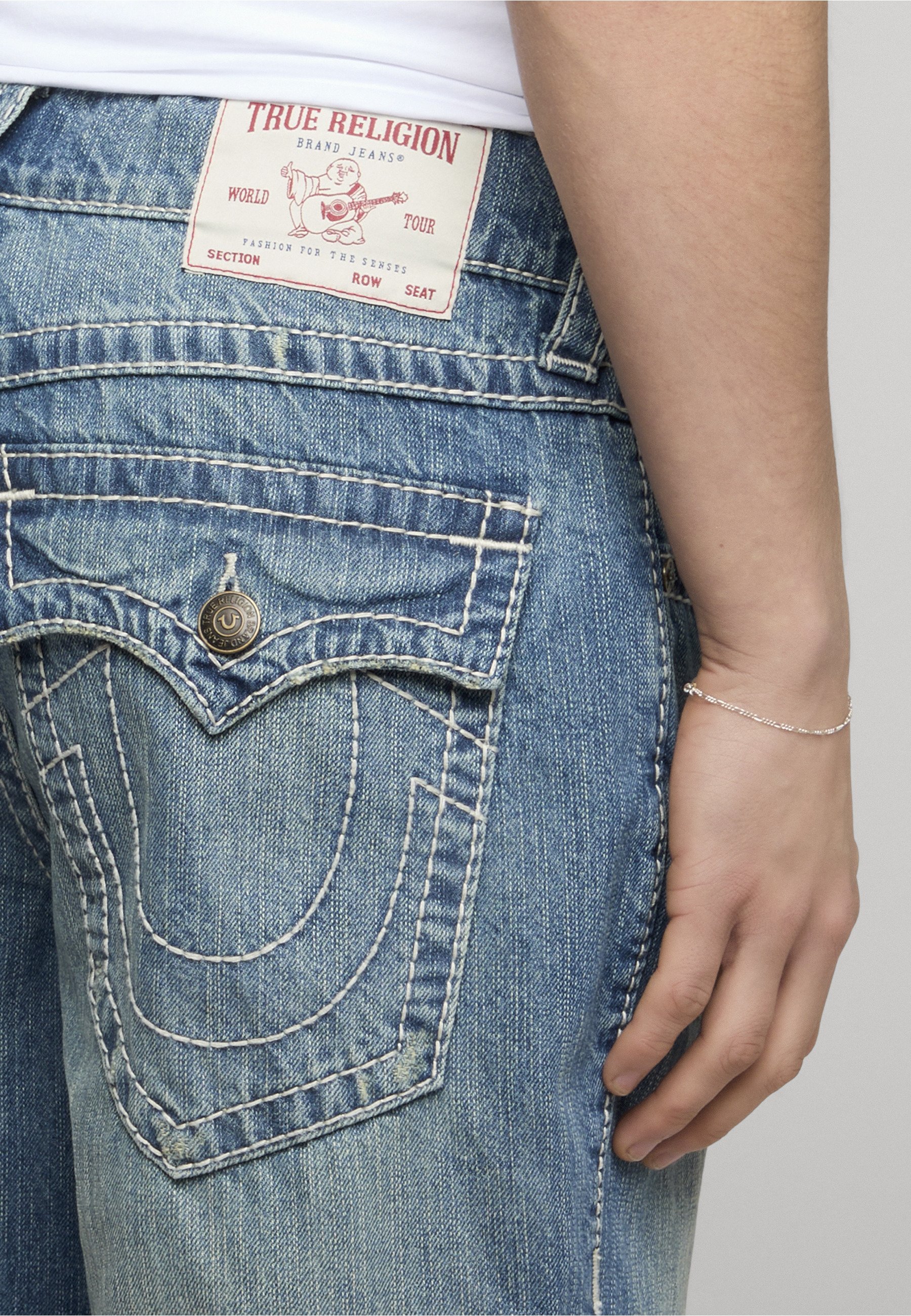 True Religion Relaxed fit jeans - medium wash/blauw - Zalando.nl