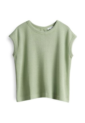 OPUS, LOOSE FIT CROCHET - T-shirt basique - green glow