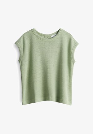 OPUS, LOOSE FIT CROCHET - T-shirt basique - green glow