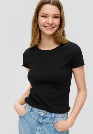 QS CROPPED - T-Shirt basic - schwarz