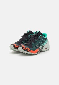 Salomon SPEEDCROSS 6 GTX - Běžecké boty do terénu - black/electric green/cherry tomato