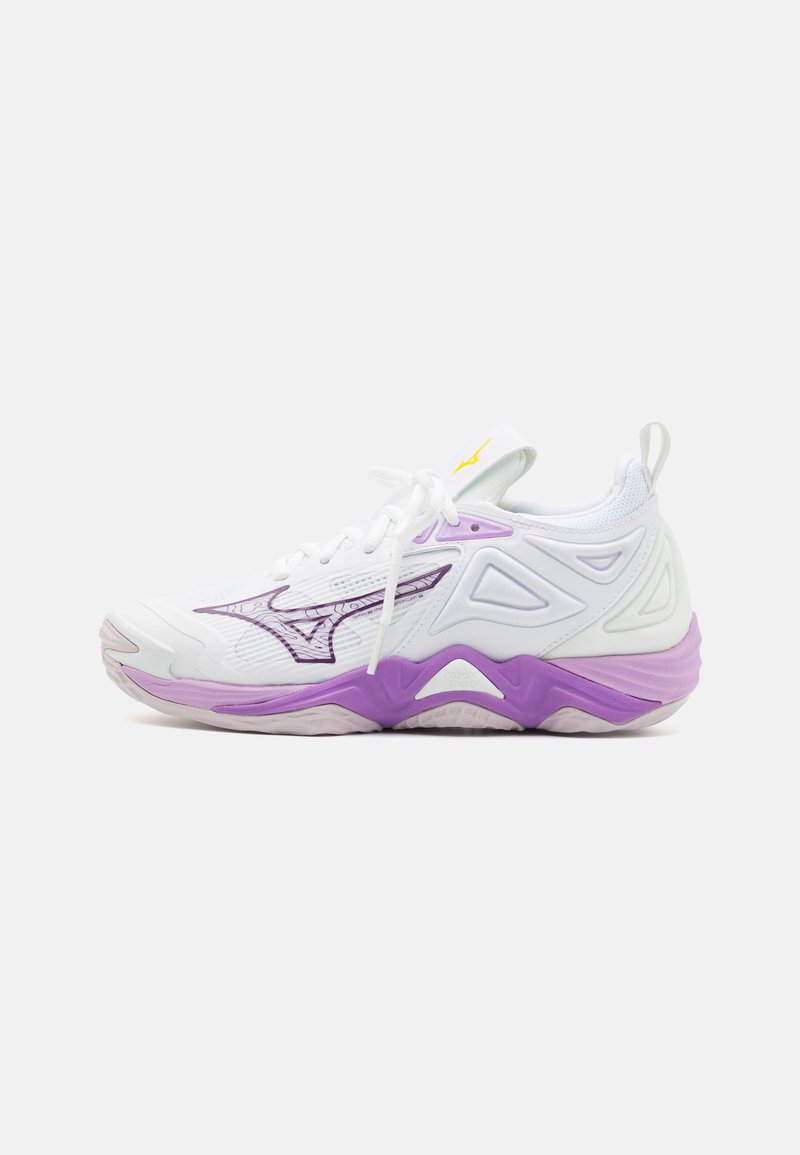 Mizuno WAVE MOMENTUM 3 - Volejbalové boty - white/patrician purple/quince
