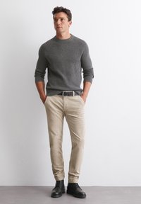 Marc O'Polo CREWNECK - Strickpullover - graphite grey melange