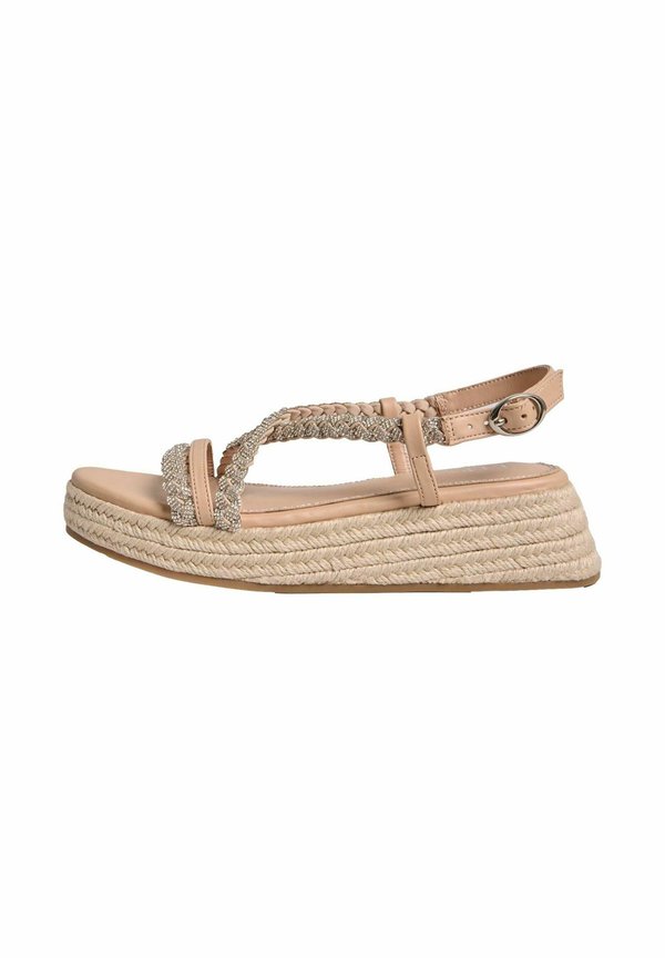 REGULAR FIT - CHUNKY DIAMANTE  FOOTBED - Espadrille - nude
