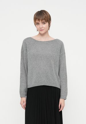 VILUKA BOATNECK - Svetrík - medium grey melange