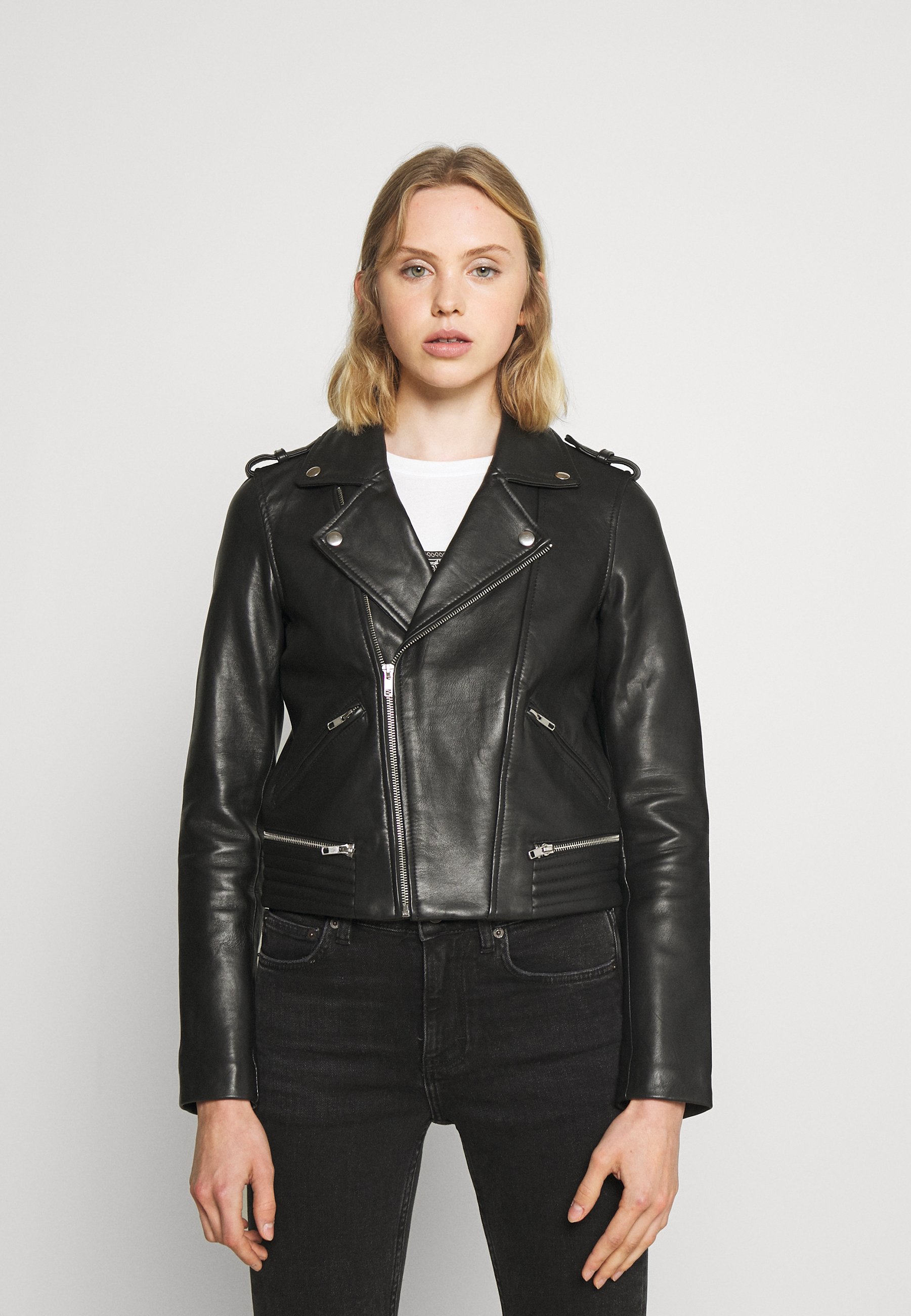 maje biker leather jacket