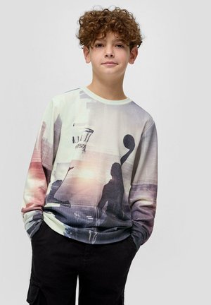 s.Oliver MIT ALLOVER-FOTO-PRINT - Sweater - ecru