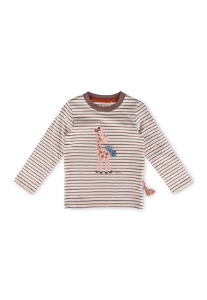 SAVANNE - T-shirt à manches longues - creme-braun geringelt