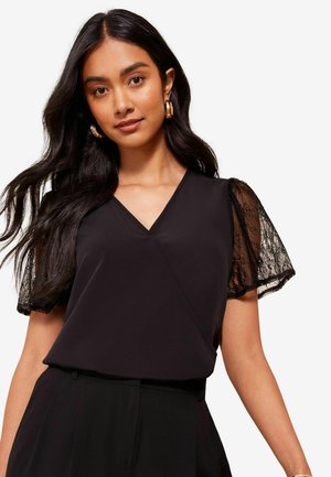 Friends Like These SHORT SLEEVE WRAP - REGULAR FIT - Blůza - black