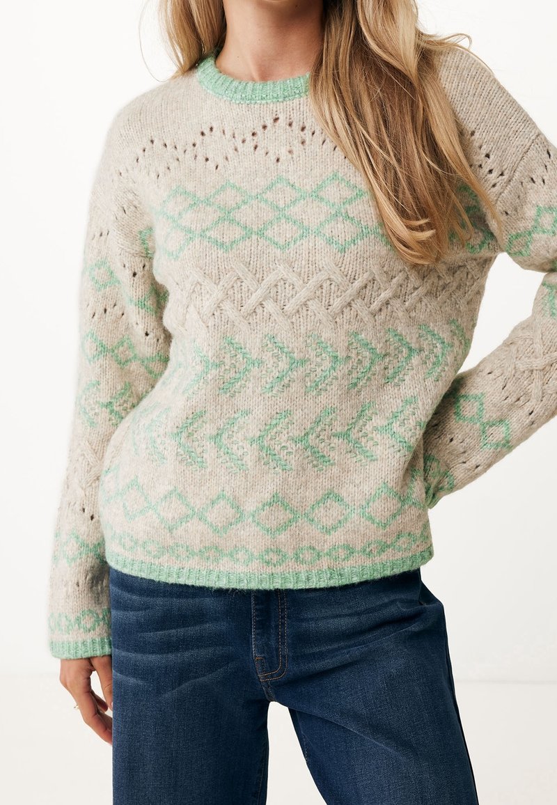 Mexx Stickad tröja - off-white