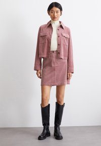 Marc O'Polo JACKET SHIRT DETAILS SLIGHTLY CROPPED - Giacca leggera - dark mauve