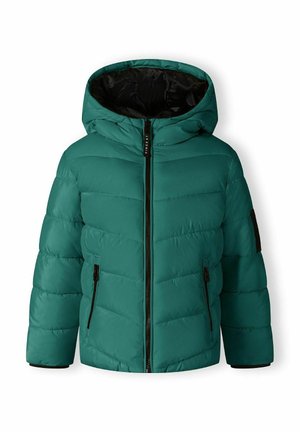PADDED HOODED WITH REFLECTIVE PRINT - Zimný kabát - green