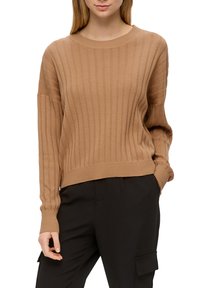 QS Strickpullover - sandstein