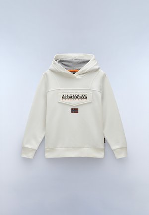 Napapijri BURGEE UNISEX - Felpa con cappuccio - white heron