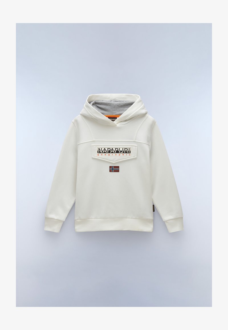 Napapijri BURGEE W - Felpa con cappuccio - white heron